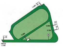 Carte des pistes de l'hippodrome tiercé de Saint-Cloud